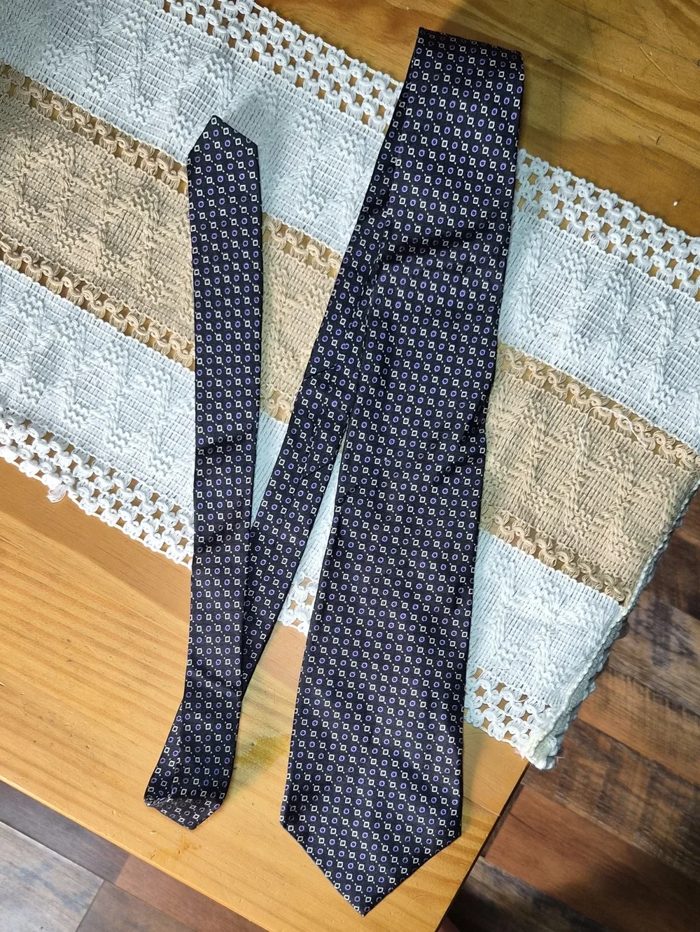 Polo Ralph Lauren Tie Navy Geometric Silk Tie